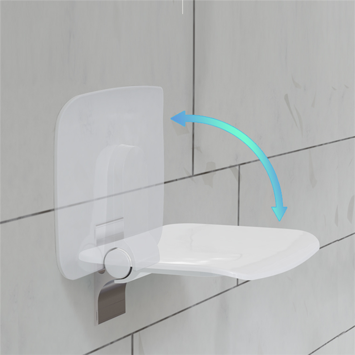 White Plastic Shower Stool